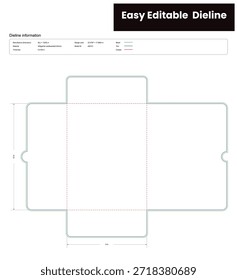 open folder dieline template box dieline die lines packaging custom dieline  box cardboard box dieline pizza printable product packaging layout,