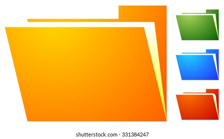 Open folder with document, file.