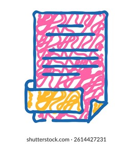open folder doodle icon sketch vector. open folder sign. isolated symbol illustration