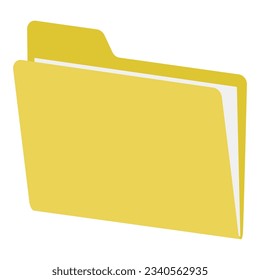 Open folder with file isolated, technology and business concept