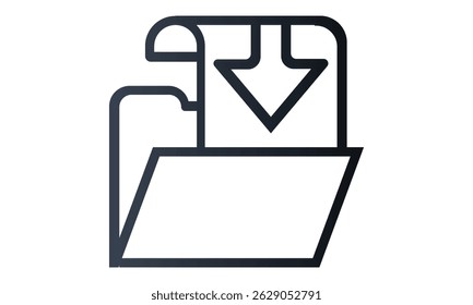 Open folder icon app  eps