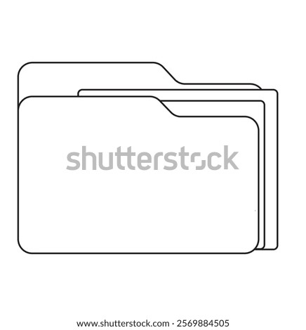 open folder icon. Folder with documents . 1176