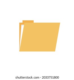 open folder icon. Folder with documents on white background, vector
