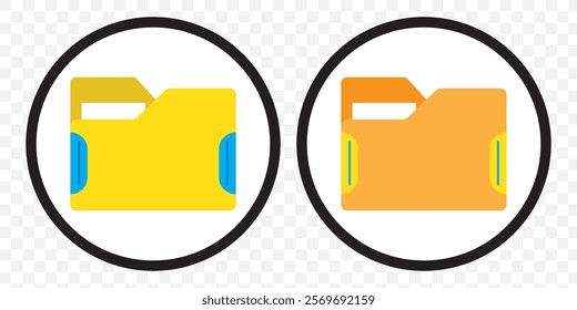 open folder icon. Folder with documents on white background, vector. eps 10.