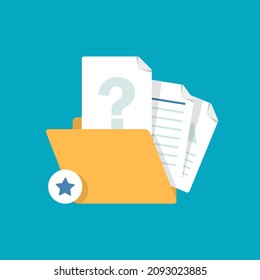 open folder icon. Folder with documents,flat design icon vector illustration