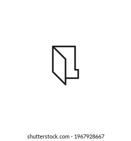 Open Folder Icon Illustration Vector Design Template with outline style