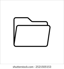 Icono de carpeta abierta sobre fondo transparente