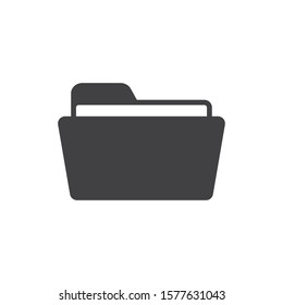 Open folder icon, vector isolated