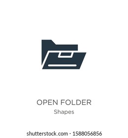 Open folder icon vector. Trendy flat open folder icon from shapes collection isolated on white background. Vector illustration can be used for web and mobile graphic design, logo, eps10