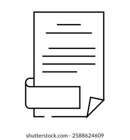 open folder line icon vector. open folder sign. isolated contour symbol black illustration