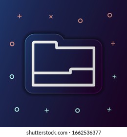 Open folder nolan button icon. Simple thin line, outline vector of web icons for ui and ux, website or mobile application