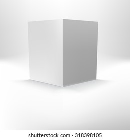 Open folder template with shadow standing on the table. Close-up mock up, editable vector.