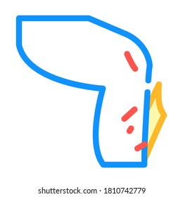 open fracture color icon vector. open fracture sign. isolated symbol illustration