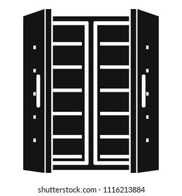 Open fridge icon. Simple illustration of open fridge vector icon for web design isolated on white background