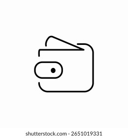 offene vordere Brieftasche Symbol Vektor