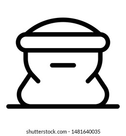 Open full sack icon. Outline open full sack vector icon for web design isolated on white background