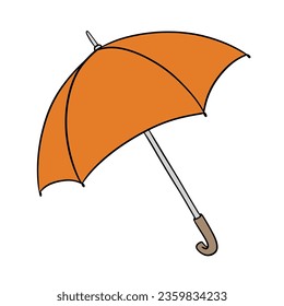 Open funny cute umbrella vector illustration
