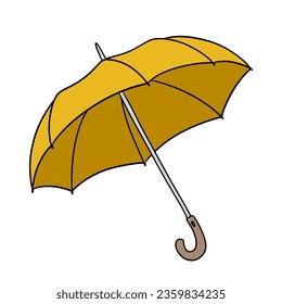 Open funny cute umbrella vector illustration