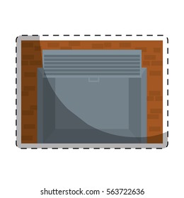 open garage door icon image vector illustration design 