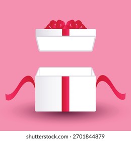 Caja de regalo abierta o regalo de cumpleaños