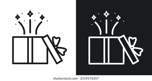 Abra el icono blanco y negro de la caja de regalo.