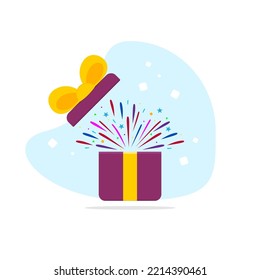 An open gift box with a bow and surprises on Wednesday.