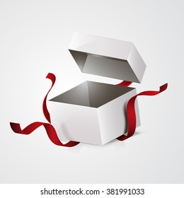 open gift box design template
