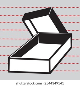 offenes Geschenkbox-Symbol, einzelne Illustration