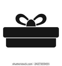 Abrir vector simple de icono de caja de regalo. Paquete feliz cerrado. Artículo festivo