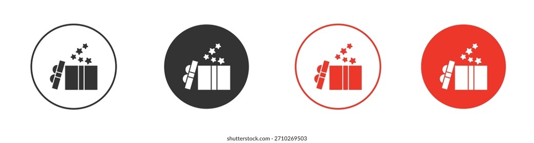 Open gift box icon. web vector design