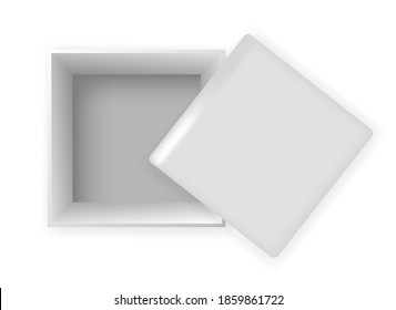 Open gift box isolated on a white background. Vector stock illustration for card