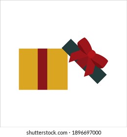 open gift box on white background. Vector EPS10