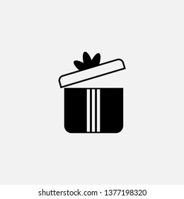 Open gift box sign