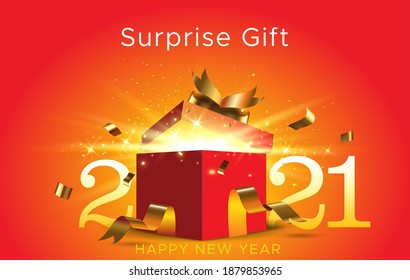 Open Gift box, surprise concept, shopping bag sales banner  background