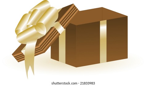 Open gift box - vector illustration