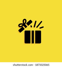 abrir icono giftbox. Ilustración del vector EPS 10.