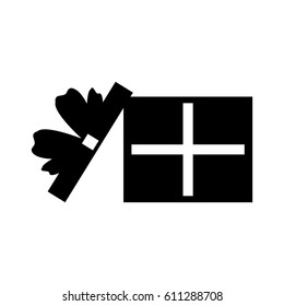 open giftbox present isolated icon vector illustration design