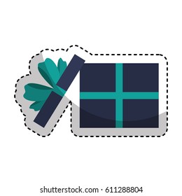 open giftbox present isolated icon vector illustration design