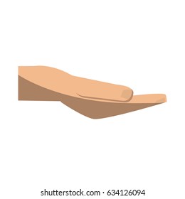 open giving or receiving hand icon image