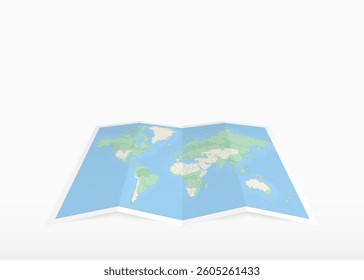Open Global Map, Navigation and Travel Concept. The map is presented in perspective view.