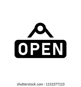 Open glyph style Icon Vector black