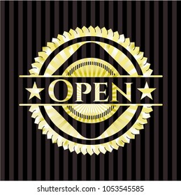 Open golden emblem