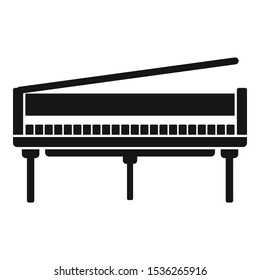 Open grand piano icon. Simple illustration of open grand piano vector icon for web design isolated on white background
