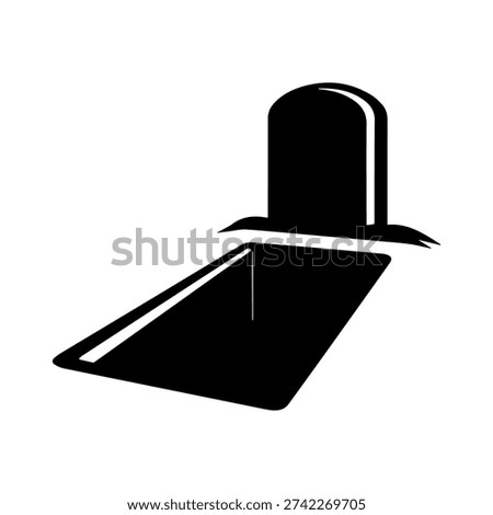 open grave silhouette illustration vector icon
Vector illustration on a white background