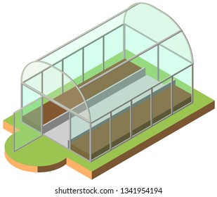 Open Greenhouse Isometric Icon 3d Vector Stock Vector (Royalty Free ...