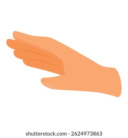 Open hand with all fingers extended, making a gesture of showing the number five