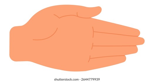 Open hand extending forward, showcasing palm and fingers in a gesture of receiving, asking, or begging, isolated against a clean white background, conveying messages of hope and generosity