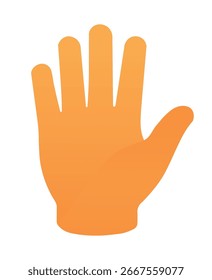 Gesto de Mão Aberta com Palm Showing