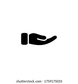 open hand glyph style design