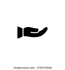 open hand glyph style design